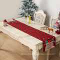 Weihnachtstisch Runner Weihnachten Applika gesticktes Plaid Tischdecke Home Tischdekoration Weihnachtsdekorationen